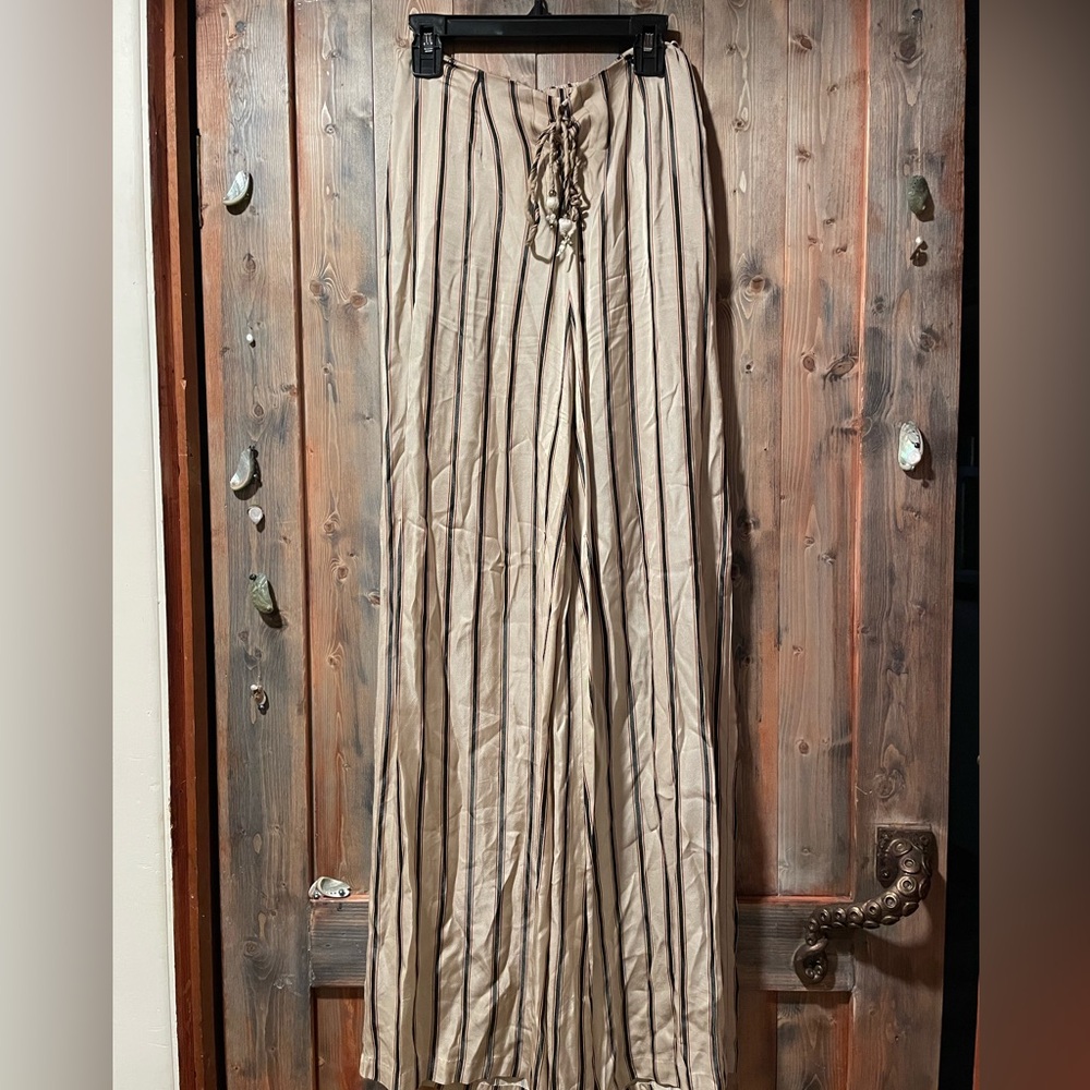 Camilla silk striped pants
